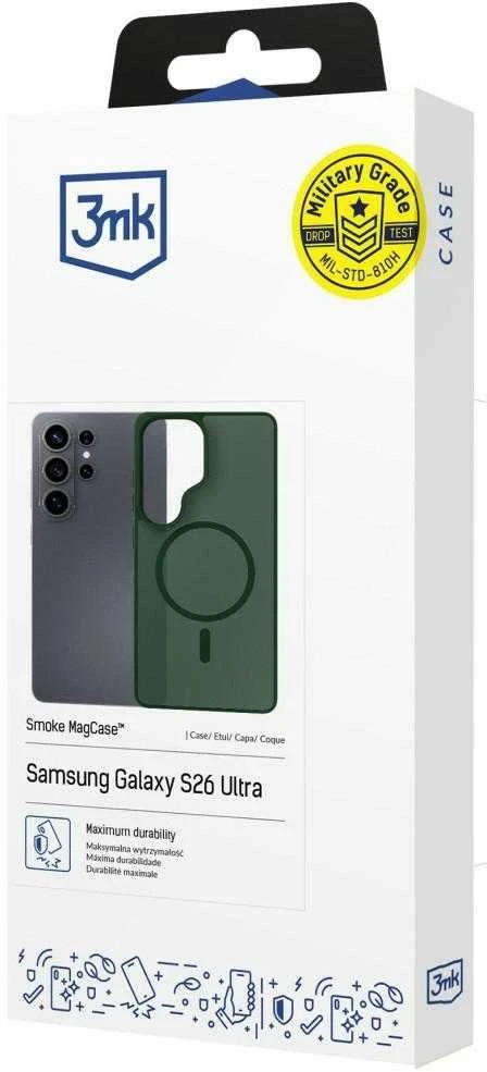 Dėklas 3mk Smoke MagCase na Samsung Galaxy S26 Ultra - žalia