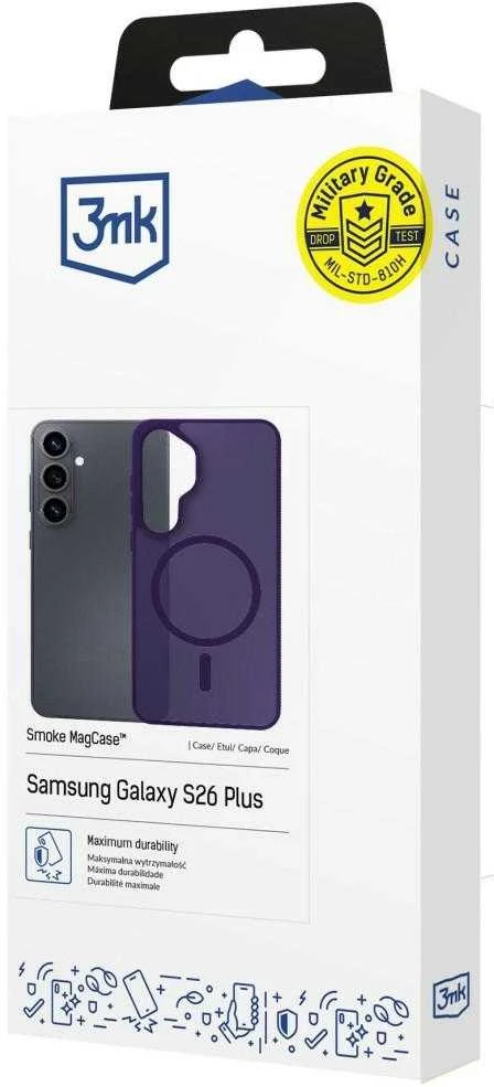 Telefono dėklas suderinamas su MagSafe, violetinės spalvos 3mk Smoke MagCase