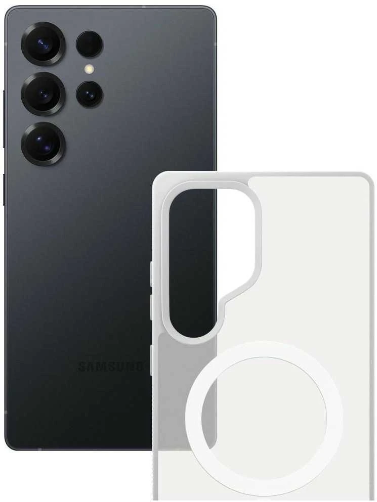 Dėklas 3mk Samsung Galaxy S25 Ultra - Smoke MagCase Baltas