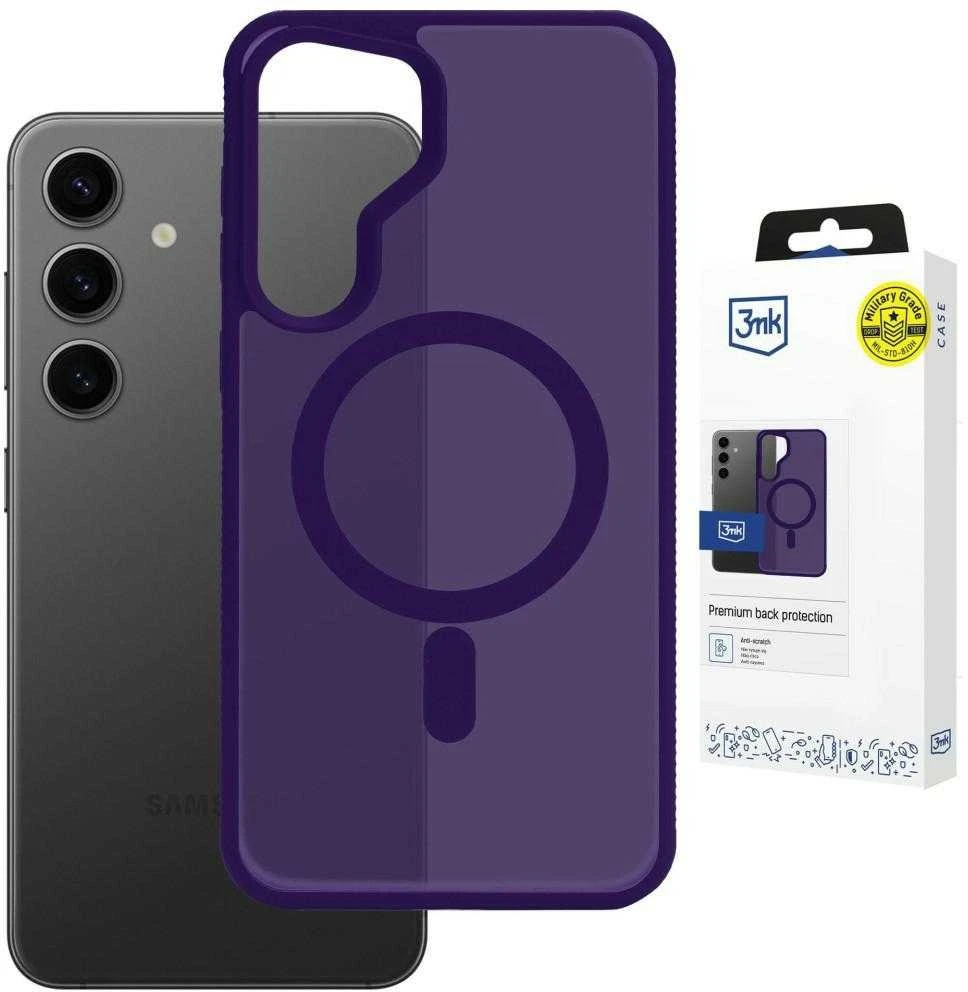 Dėklas 3mk Samsung Galaxy S25 - Smoke MagCase Violetinė