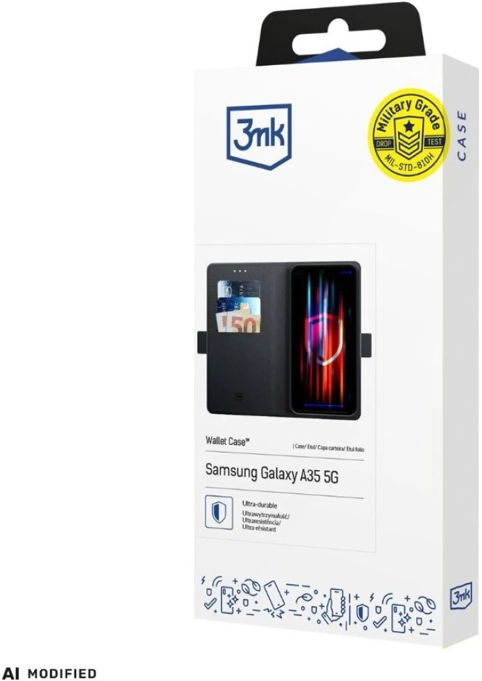 3Mk apsauga Honor X5C Plus 4G - 3mk piniginės dėklas