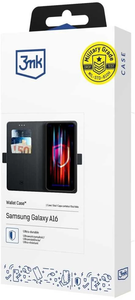 3mk Wallet Samsung Galaxy S25 Edge - dėklas telefonui juodos spalvos