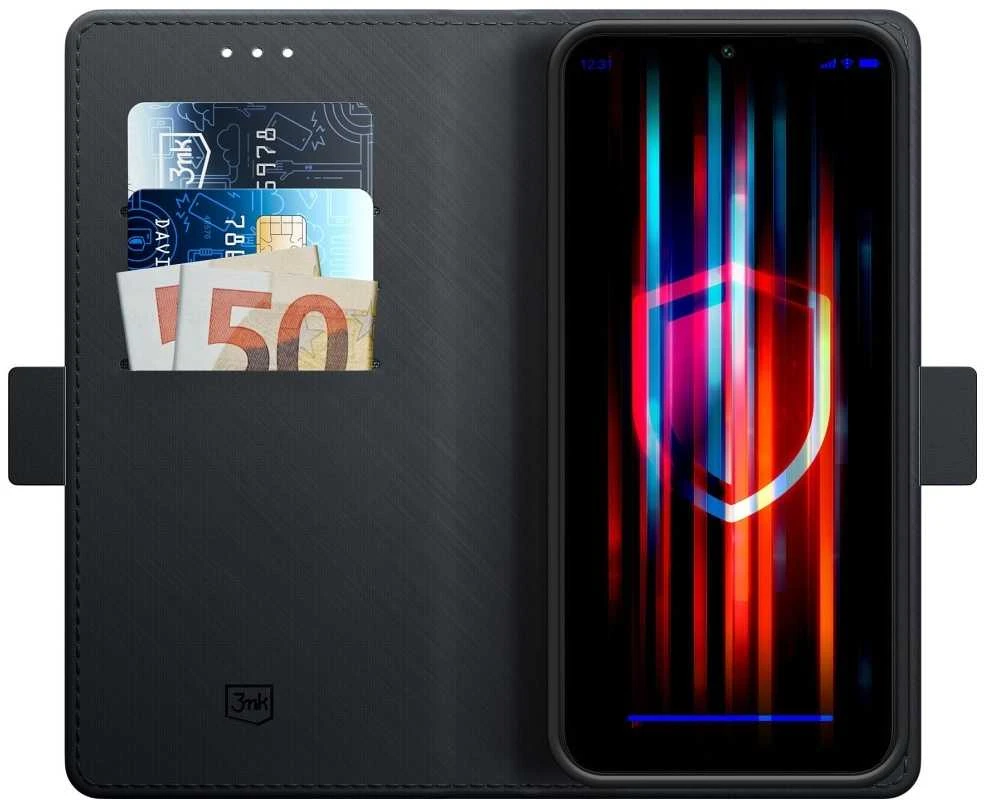 3mk Wallet Samsung Galaxy S25 Edge - dėklas telefonui juodos spalvos
