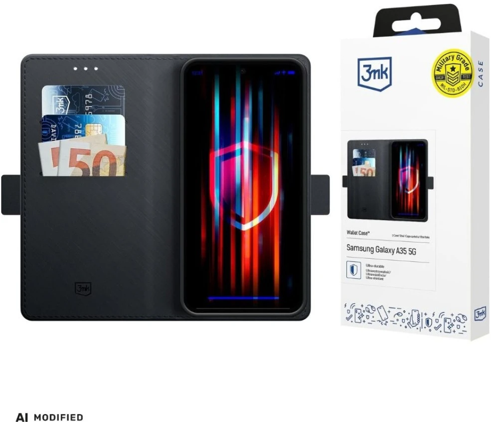 Dėklas 3mk Wallet Case Samsung A376 A37 5G juodas