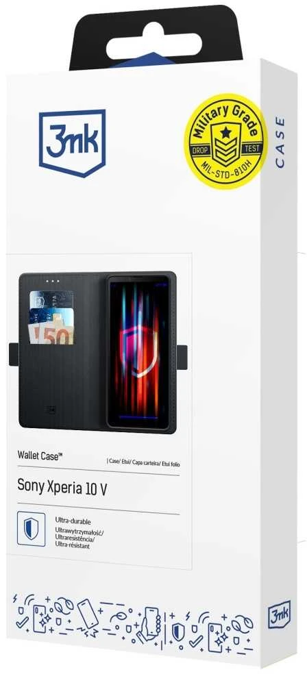 3mk Wallet Sony Xperia 10 V - dėklas telefonui juodos spalvos