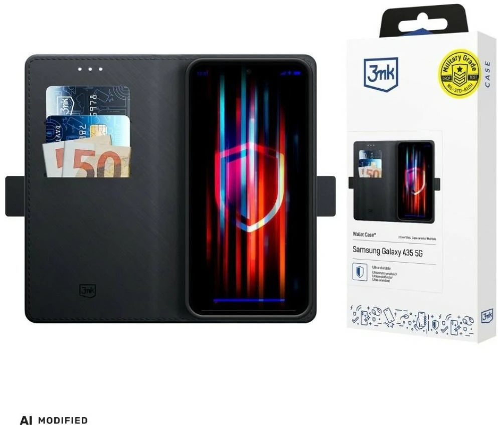 Dėklas 3mk Wallet Case for Xiaomi 17 Ultra - Juodas