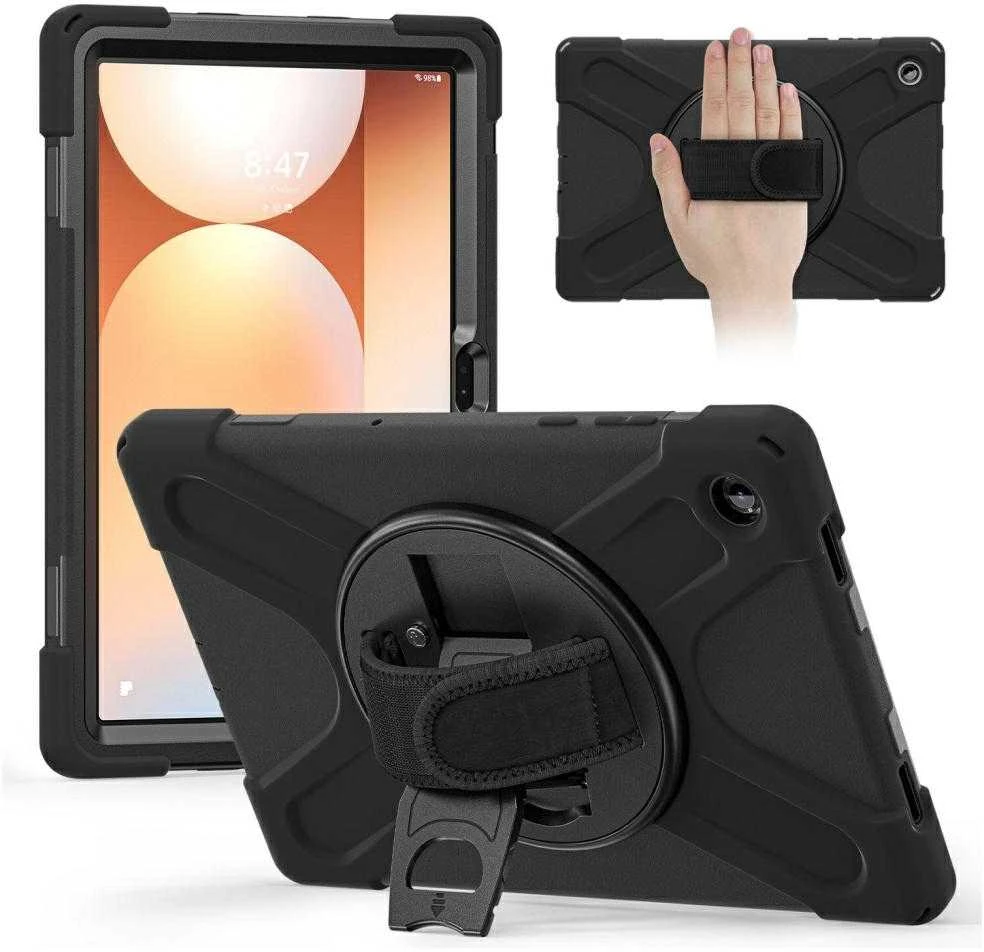 Dėklas 4smarts Rugged Dėklas Grip for Samsung Galaxy Tab A11+ juodos spalvos