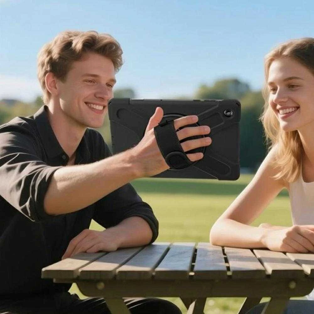 Dėklas 4smarts Rugged Dėklas Grip for Samsung Galaxy Tab A11+ juodos spalvos