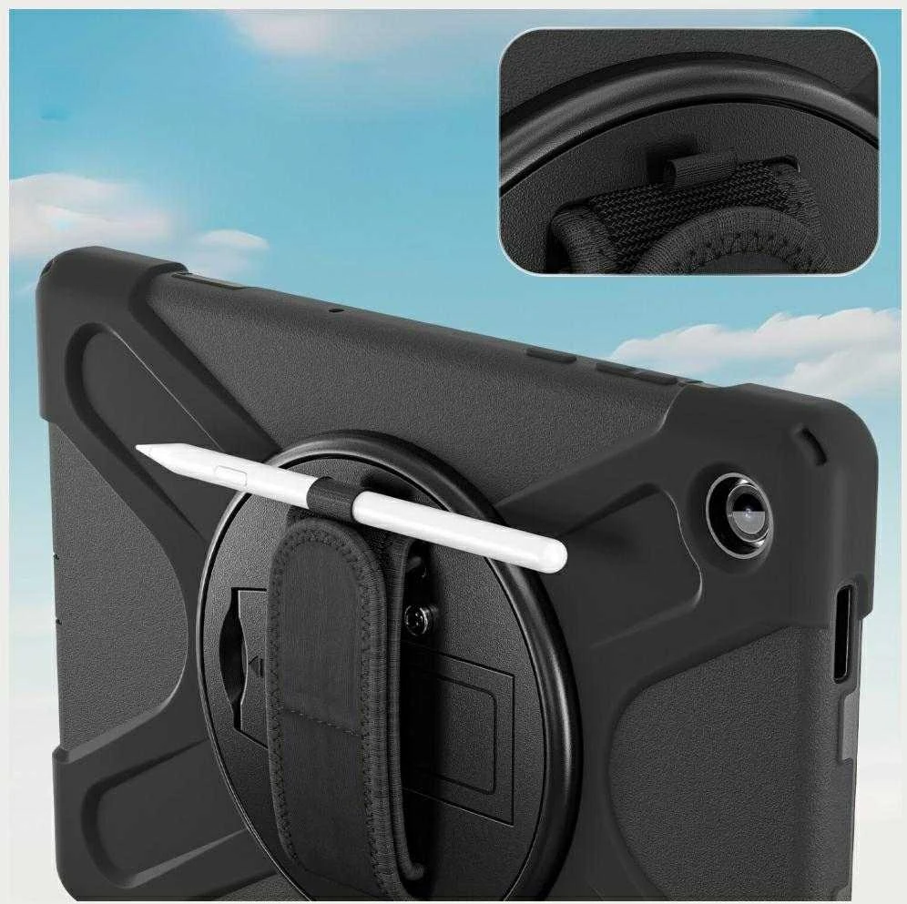 Dėklas 4smarts Rugged Dėklas Grip for Samsung Galaxy Tab A11+ juodos spalvos