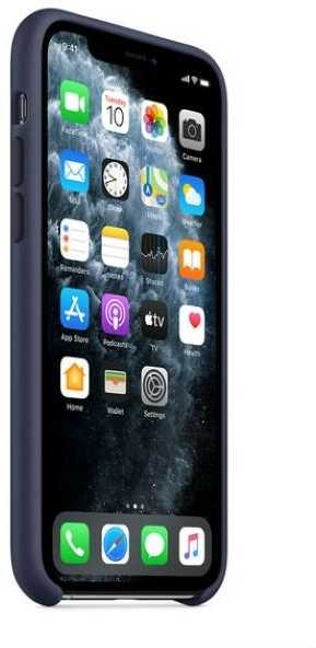 Apple iPhone 11 Pro Silikoninis dėklas - Vidurnakčio mėlynas