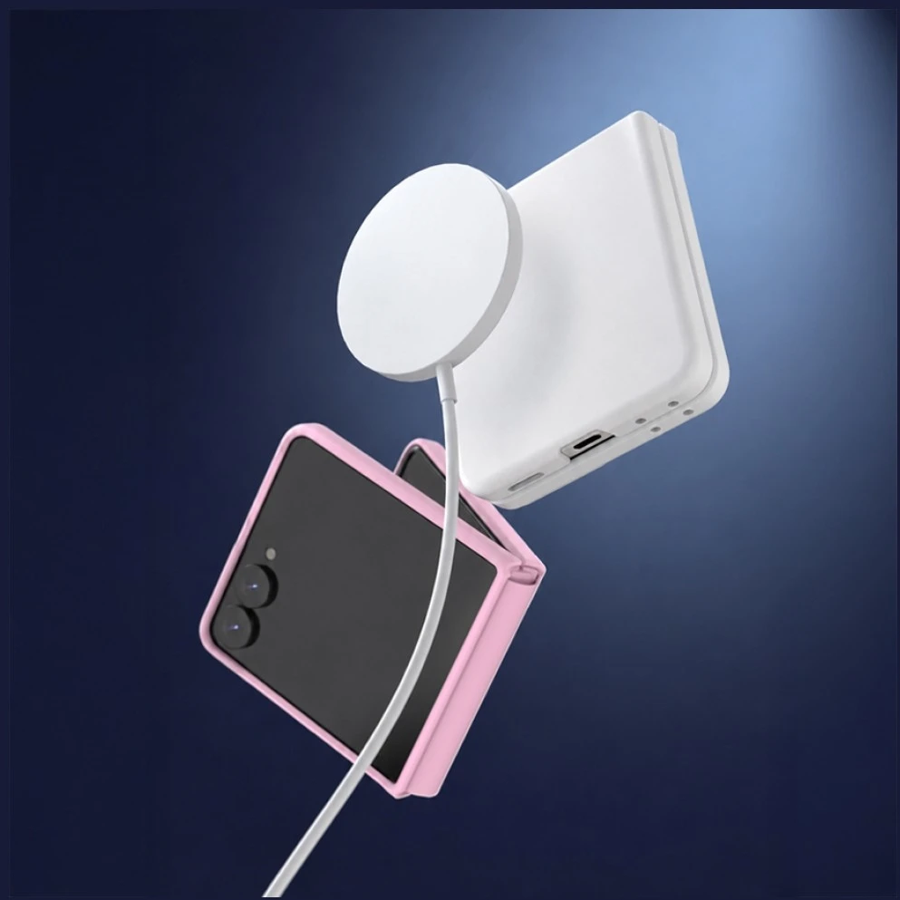 „Araree Aero Flex M MagSafe Qi2“ dėklas, skirtas „Samsung Galaxy Z Flip8“, rožinis