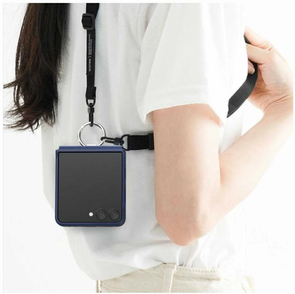 Dėklas Araree Aero Flex R East-Grip Ring do Samsung Galaxy Z Flip7 kreminė