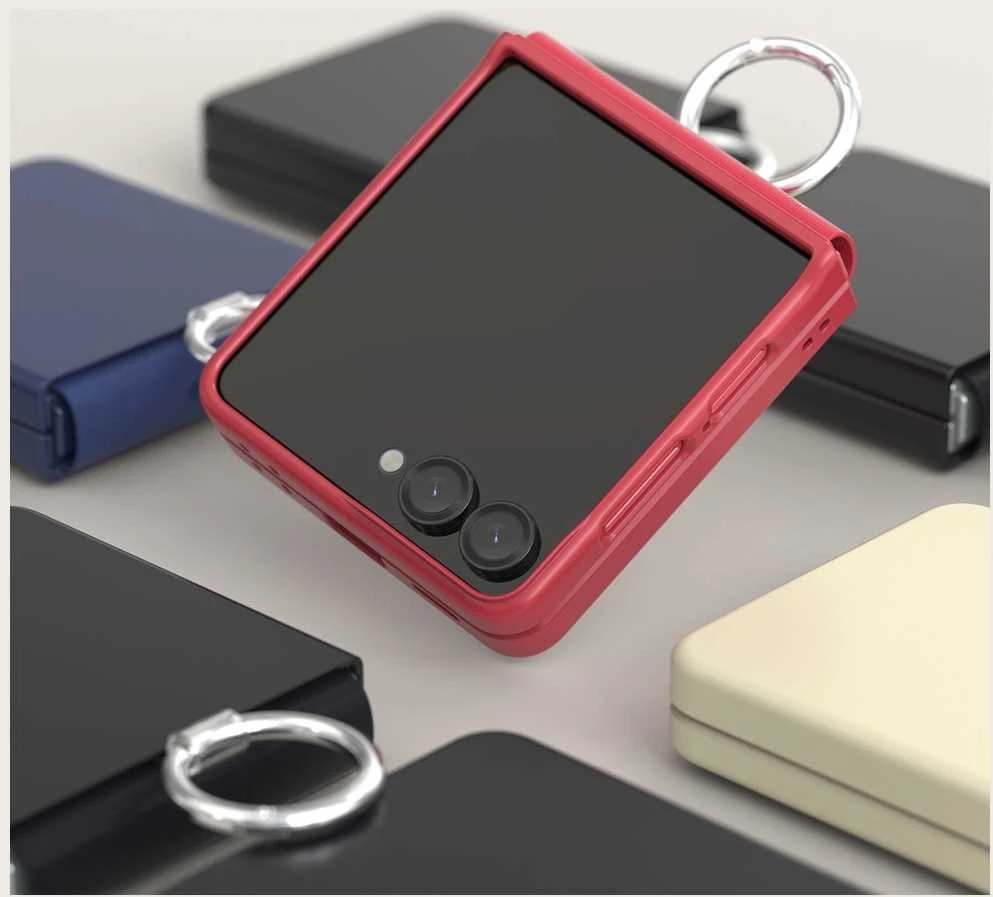 Dėklas Araree Aero Flex R East-Grip Ring do Samsung Galaxy Z Flip7 tamsiai mėlyna