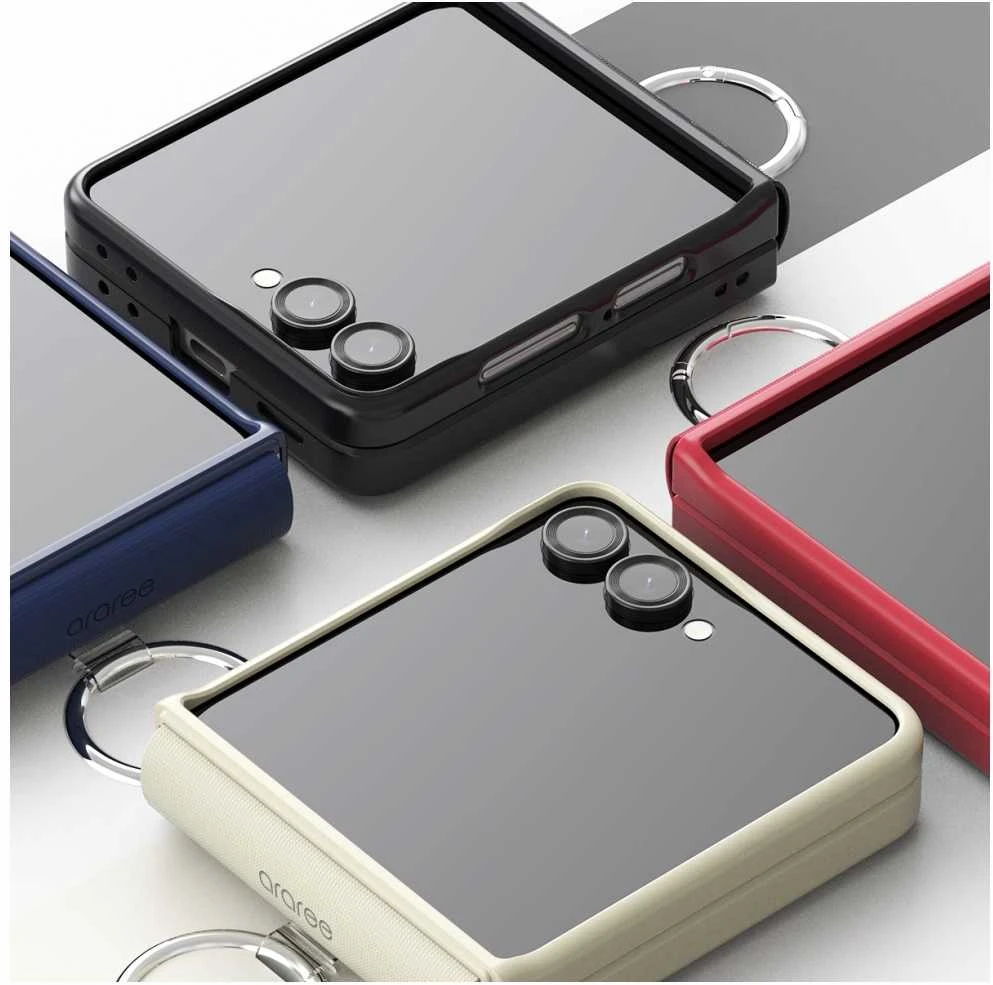 Dėklas Araree Aero Flex R East-Grip Ring do Samsung Galaxy Z Flip7 juoda