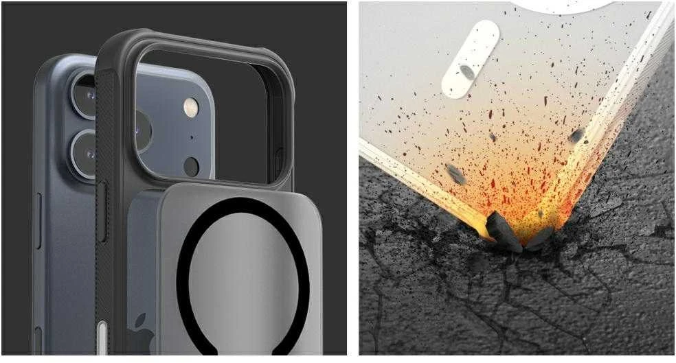 Dėklas Araree Duple M Armor MagSafe do iPhone 17 Pro juoda
