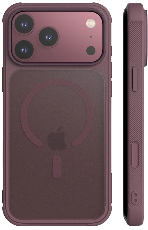 Dėklas Araree Duple M Armor MagSafe skirtas iPhone 18 Pro Max / 17 Pro Max bordo spalvos