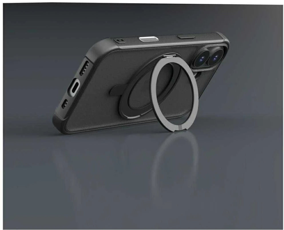 Dėklas Araree Duple M Stand MagSafe do iPhone 17 juoda