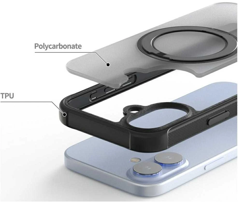 Dėklas Araree Duple M Stand MagSafe do iPhone 17 juoda