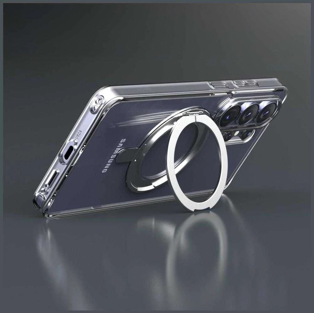 Araree dvigubas M stovas „MagSafe“ dėklas, skirtas „Samsung Galaxy S26 Ultra“, permatomas