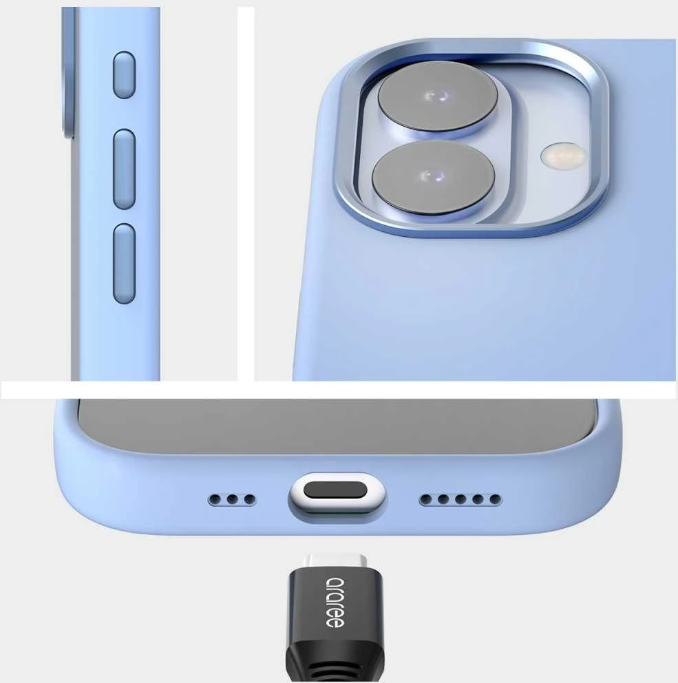 Dėklas Araree Typo Skin M MagSafe do iPhone 17 stone