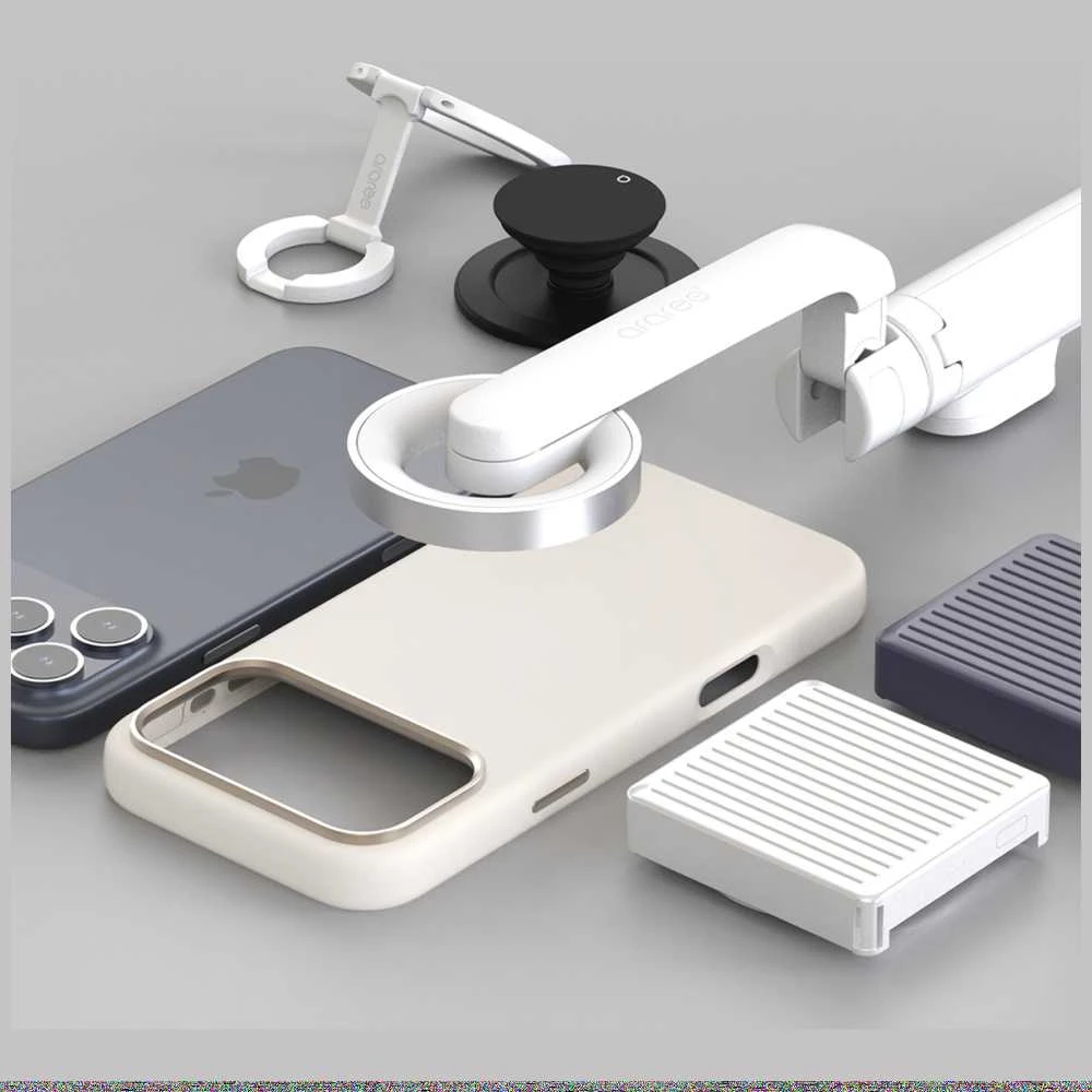 Dėklas Araree Typo Skin M MagSafe do iPhone 17 Pro Max stone