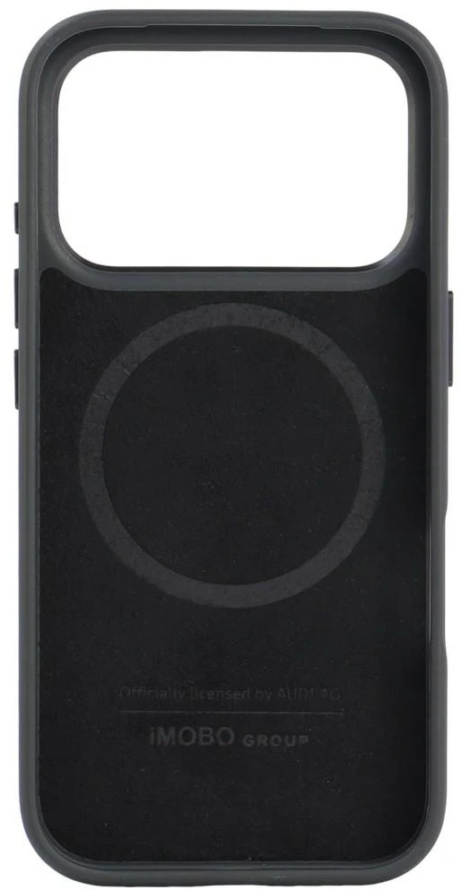 Dėklas Audi GT Synthetic Leather MagSafe do iPhone 18 Pro / 17 Pro juoda