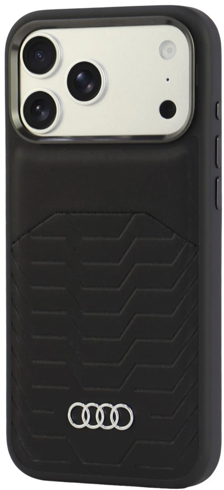 Dėklas Audi GT Synthetic Leather MagSafe do iPhone 18 Pro Max / 17 Pro Max juoda