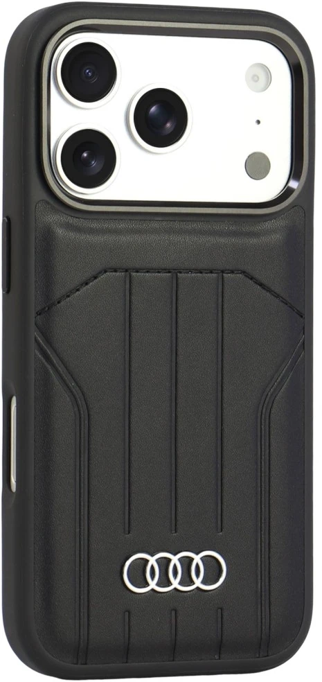 Dėklas Audi Synthetic Odinis dėklas MagSafe do iPhone 18 Pro / 17 Pro juoda
