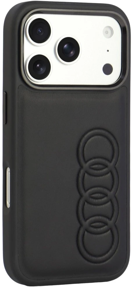 Dėklas Audi TT Synthetic Leather MagSafe do iPhone 18 Pro / 17 Pro juoda