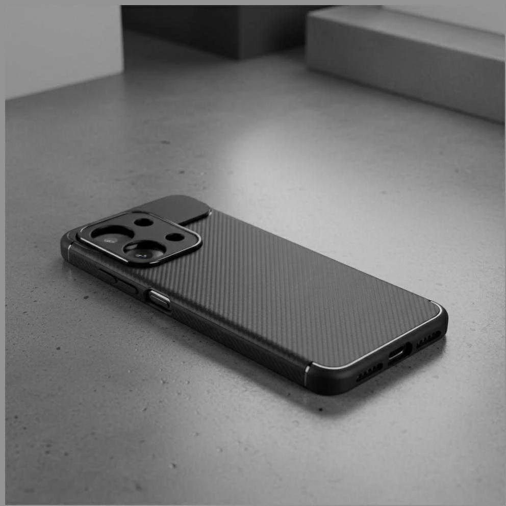 Dėklas Beline Carbon Armor Xiaomi Redmi 15C juodos spalvos