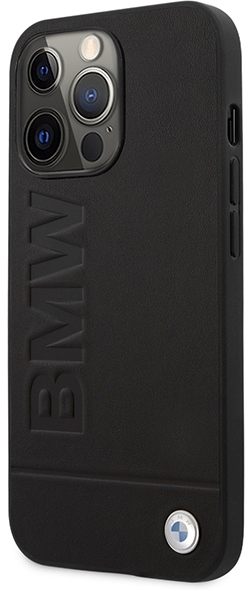BMW Signature Logo Imprint MagSafe - dėklas skirtas Apple iPhone 14 Pro Juodas