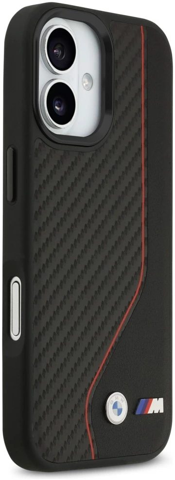 BMW M Carbon Line ir logotipo „MagSafe“ dėklas, skirtas iPhone 17 - Raudona