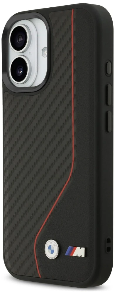 BMW M Carbon Line ir logotipo „MagSafe“ dėklas, skirtas iPhone 17 - Raudona