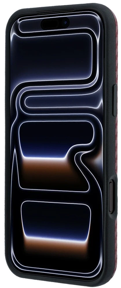 Dėklas BMW M Carbon Printed Ring MagSafe do iPhone 18 Pro Max / 17 Pro Max raudona