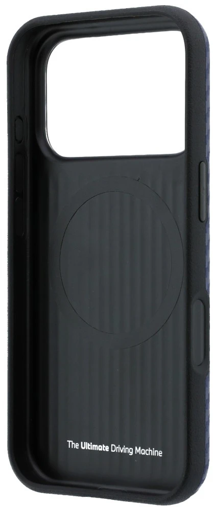 Dėklas BMW M Carbon Printed Ring MagSafe do iPhone 18 Pro / 17 Pro tamsiai mėlyna