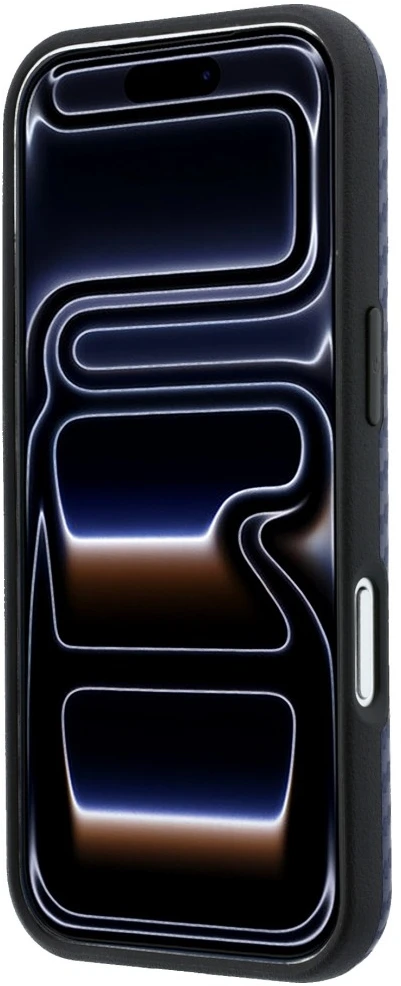 Dėklas BMW M Carbon Printed Ring MagSafe do iPhone 18 Pro / 17 Pro tamsiai mėlyna