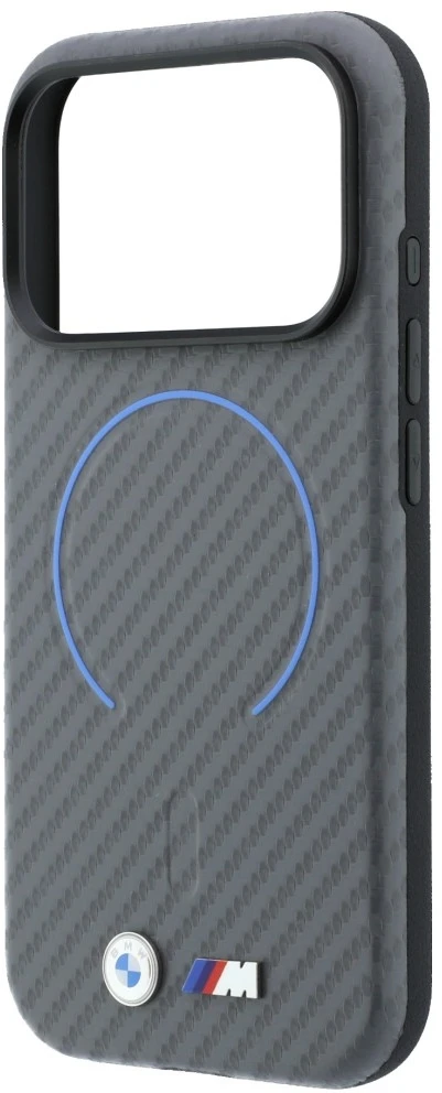 Dėklas BMW M Carbon Printed Ringl MagSafe do iPhone 18 Pro Max / 17 Pro Max antracito