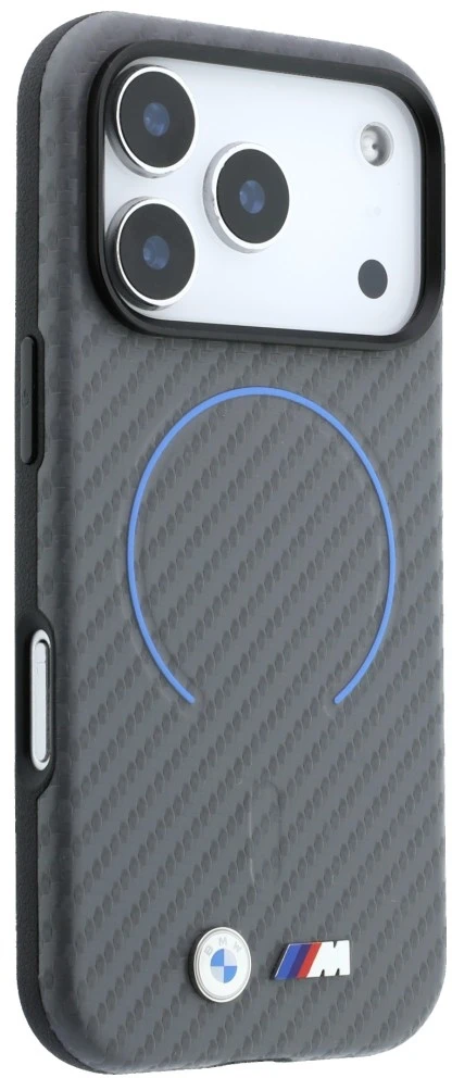 Dėklas BMW M Carbon Printed Ringl MagSafe do iPhone 18 Pro Max / 17 Pro Max antracito