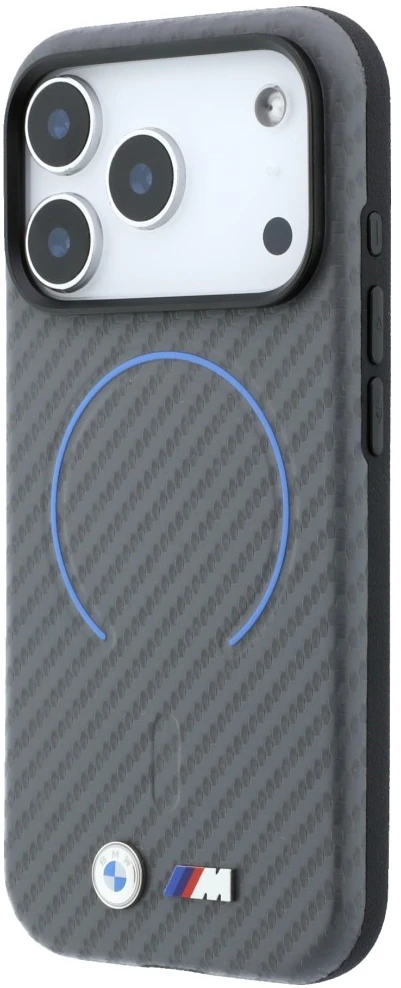 Dėklas BMW M Carbon Printed Ringl MagSafe do iPhone 18 Pro / 17 Pro antracito