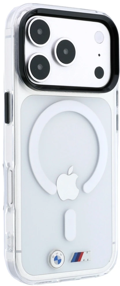 Dėklas BMW M IML Glossy Metal Logo & Trims MagSafe Case for iPhone 17 Pro / 18 Pro - Transparent