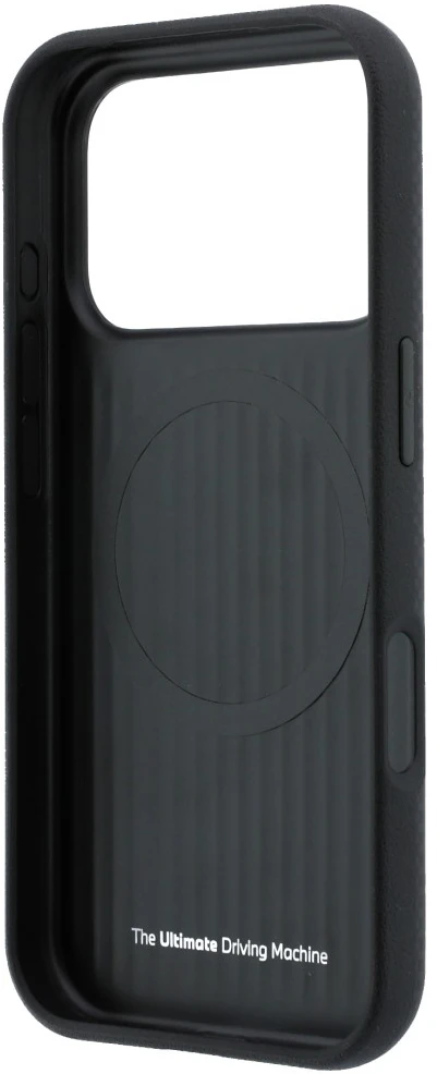 Dėklas BMW M Quadrille Kevlar Tricolor & Metal Logo MagSafe do iPhone 18 Pro / 17 Pro juoda