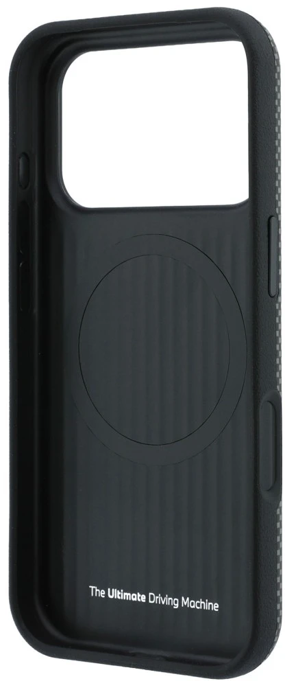 Dėklas BMW M Quadrille Kevlar Tricolor Print Lines MagSafe do iPhone 18 Pro / 17 Pro antracytowy