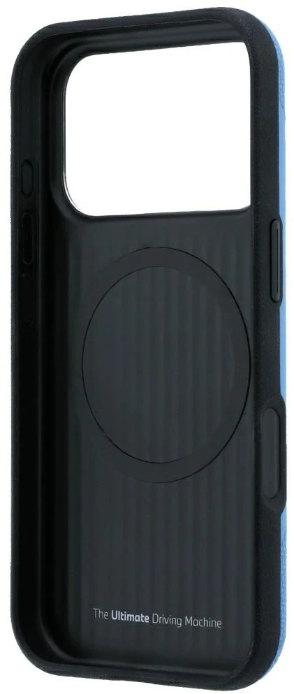 Dėklas BMW M Tire Track Metal Logo MagSafe do iPhone 18 Pro Max / 17 Pro Max mėlyna