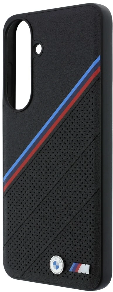 Dėklas BMW M Tricolor Metal Logo MagSafe skirtas Samsung Galaxy S26 FE juodas