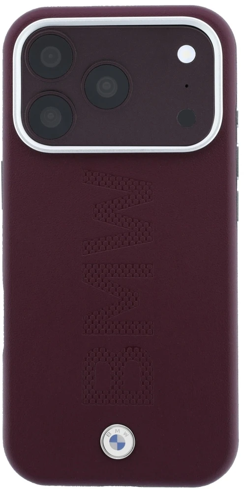 Dėklas BMW Sign Centered Deboss MagSafe Case for iPhone 17 Pro Max / 18 Pro Max - Burgundy