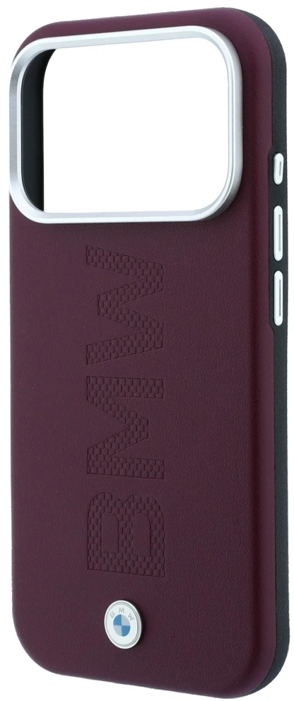 Dėklas BMW Sign Centered Deboss MagSafe Case for iPhone 17 Pro / 18 Pro - Burgundy