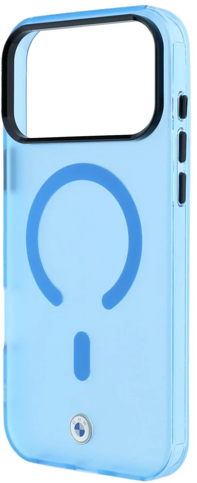 Dėklas BMW Sign Frosted IML & Metal Logo MagSafe Case for iPhone 18 Pro / 17 Pro - Mėlyna