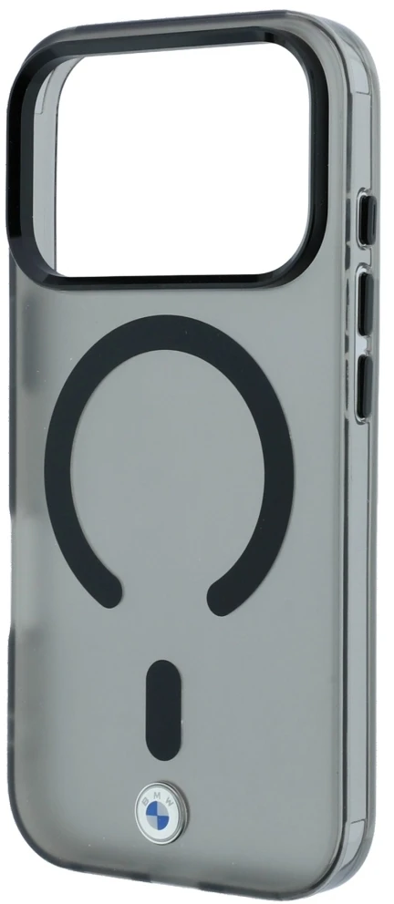 Dėklas BMW Sign Frosted IML & Metal Logo MagSafe Case, skirta iPhone 17 Pro / 18 Pro – Juoda
