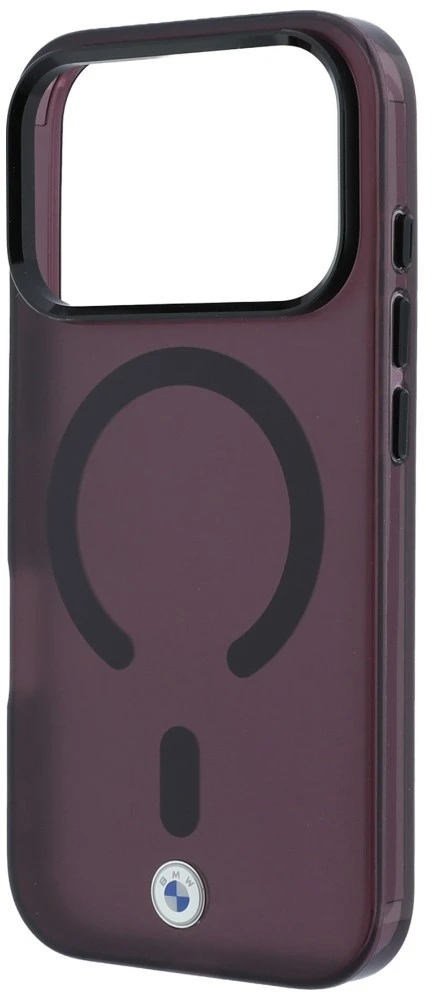 Dėklas BMW Sign Frosted IML & Metal Logo MagSafe Case for iPhone 18 Pro / 17 Pro - Burgundy