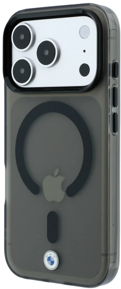 Dėklas BMW Sign Frosted IML & Metal Logo MagSafe Case, skirta iPhone 17 Pro / 18 Pro – Juoda